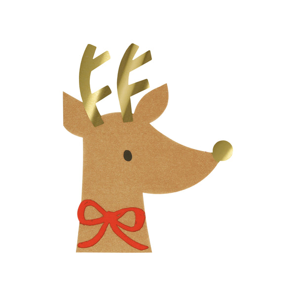 Servilleta Reindeer with Red Bow