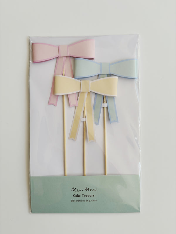 Pastel Bow Cake Topper