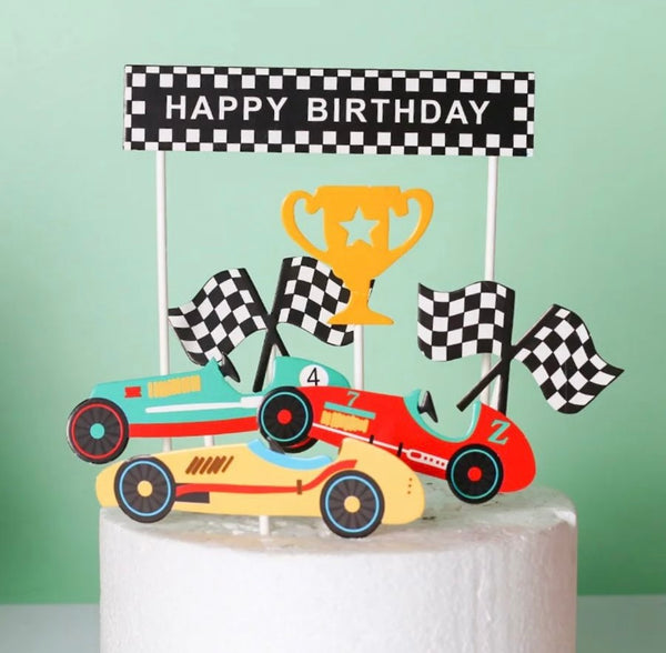 Race Cars Cake Topper